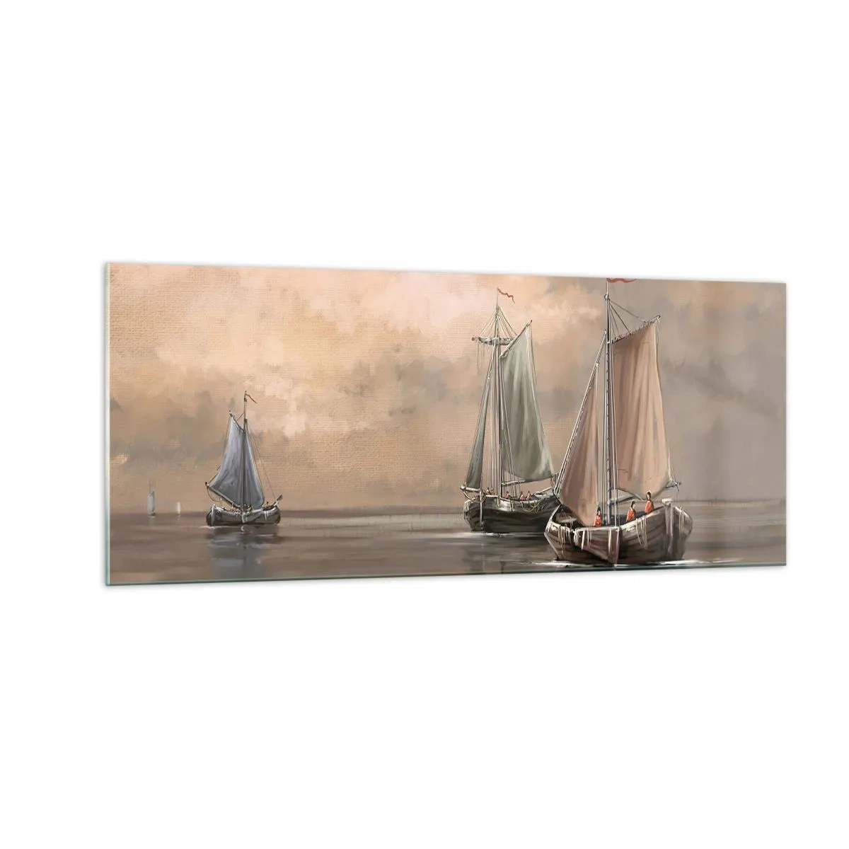 Quadro su vetro - Il ritorno dei marinai - 100x40 cm
