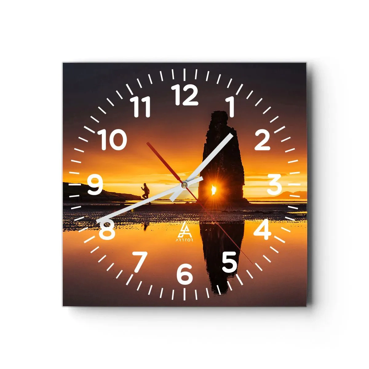 Orologio da parete - Orologio in Vetro - Solo tu e la natura - 40x40 cm