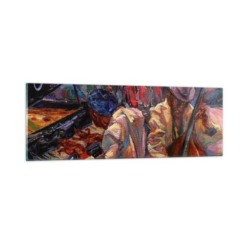 Quadro su vetro - In un unico ritmo - 90x30 cm