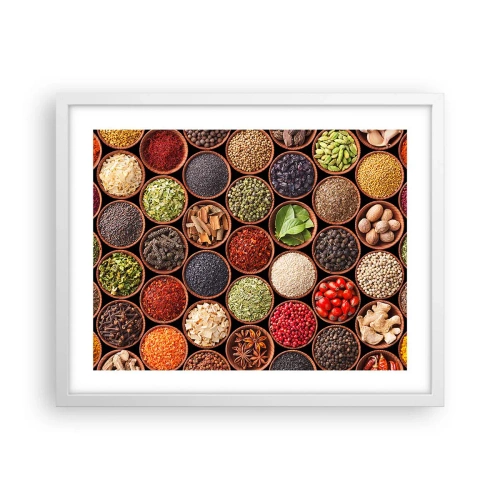 Poster in cornice bianca - Tutti i gusti del mondo - 50x40 cm