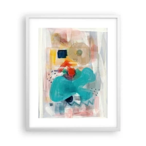 Poster in cornice bianca - Il gioco dei colori - 40x50 cm