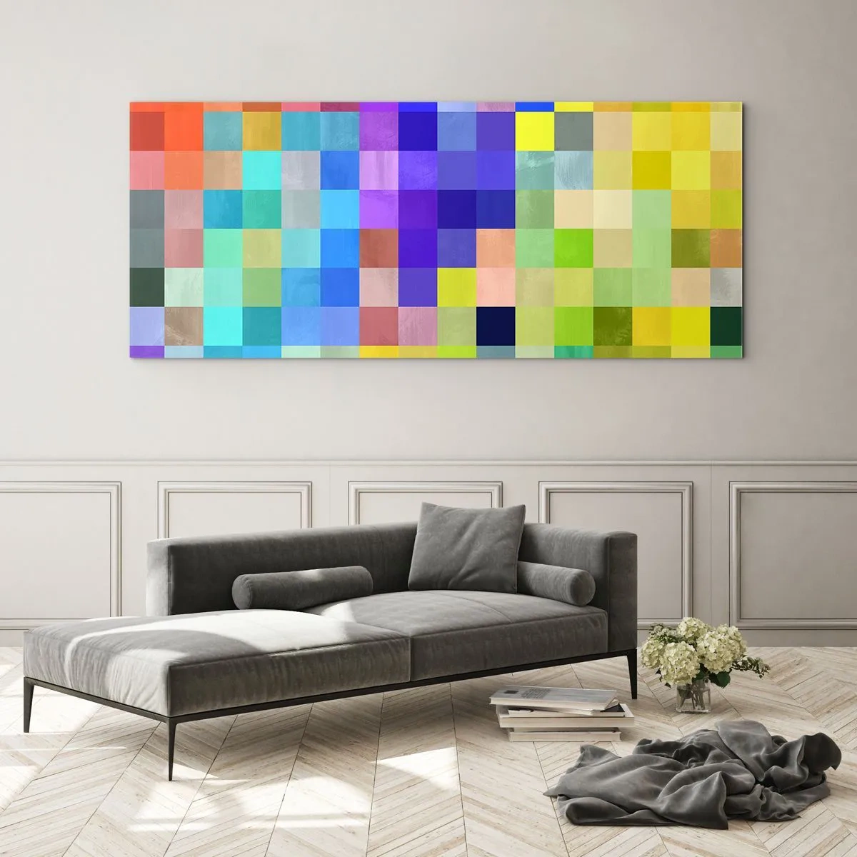 Quadro su vetro - Ognuno diverso, tutti uguali - 100x40 cm