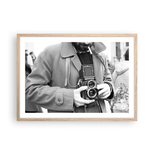 Poster in cornice rovere chiaro - In stile retro - 70x50 cm