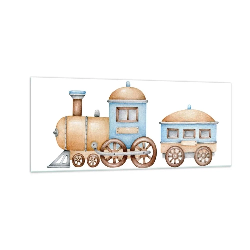 Quadro su vetro - Fermo alla stazione... - 100x40 cm