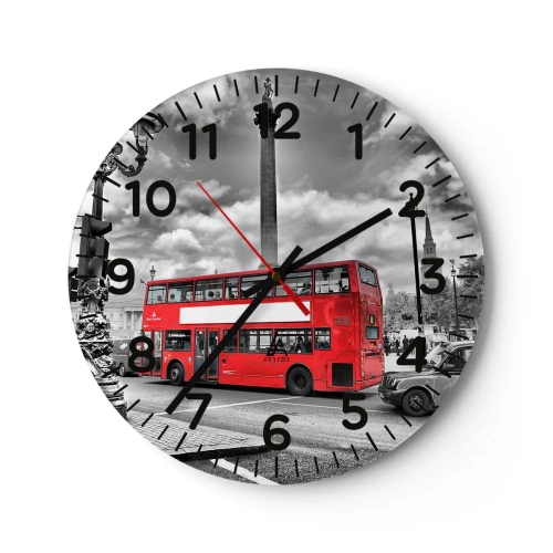 Orologio da parete - Orologio in Vetro - Il vero flusso sanguigno della città - 30x30 cm