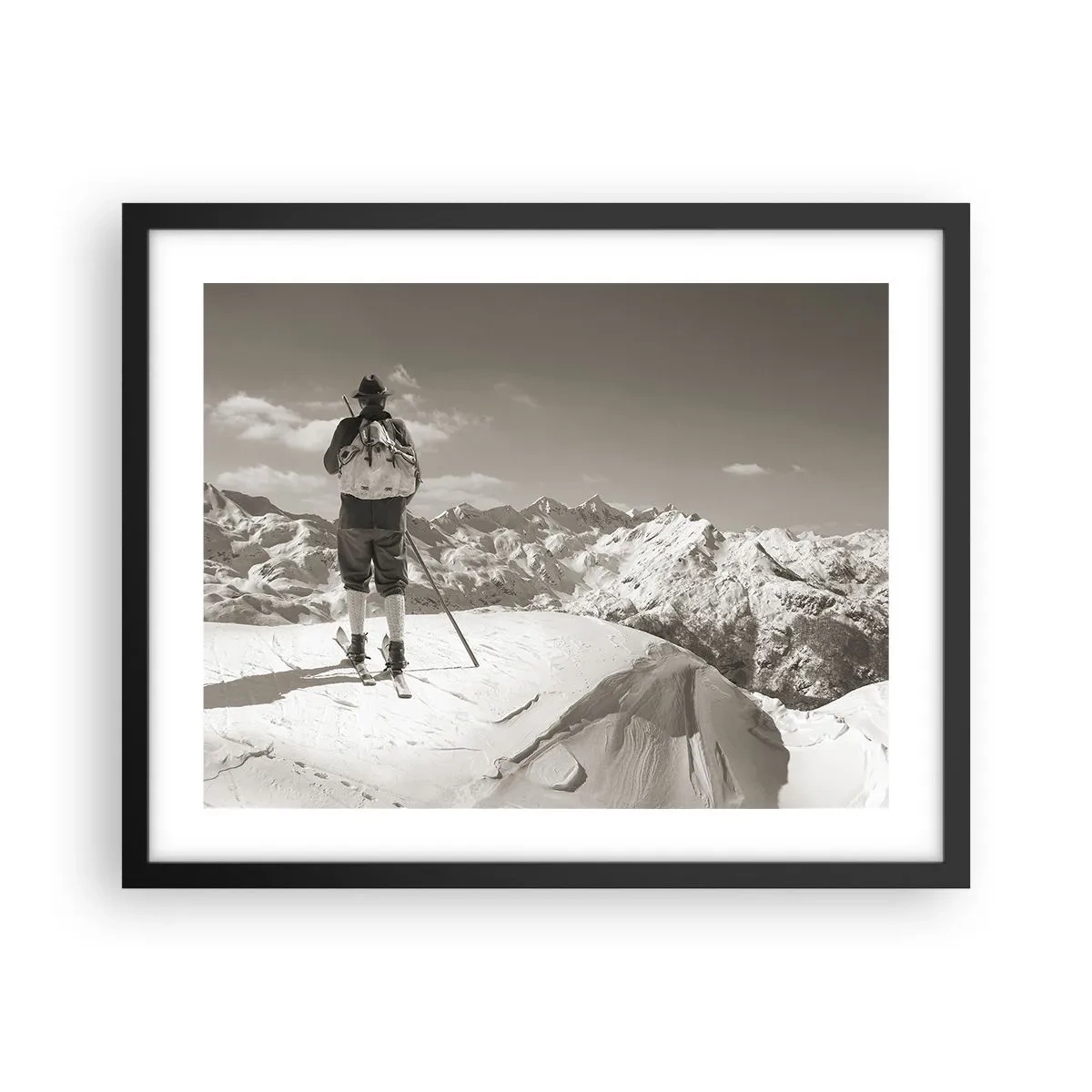 Poster in cornice nera - E i monti sono immutabili - 50x40 cm