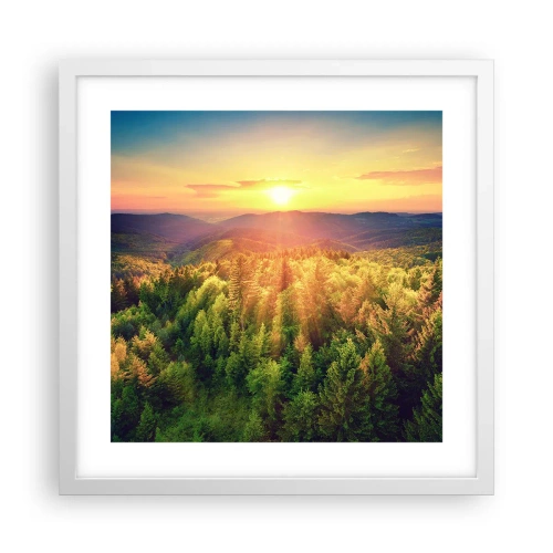 Poster in cornice bianca - Vette e cime - 40x40 cm