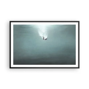 Poster in cornice nera - Nell'abbraccio dell'oceano - 91x61 cm