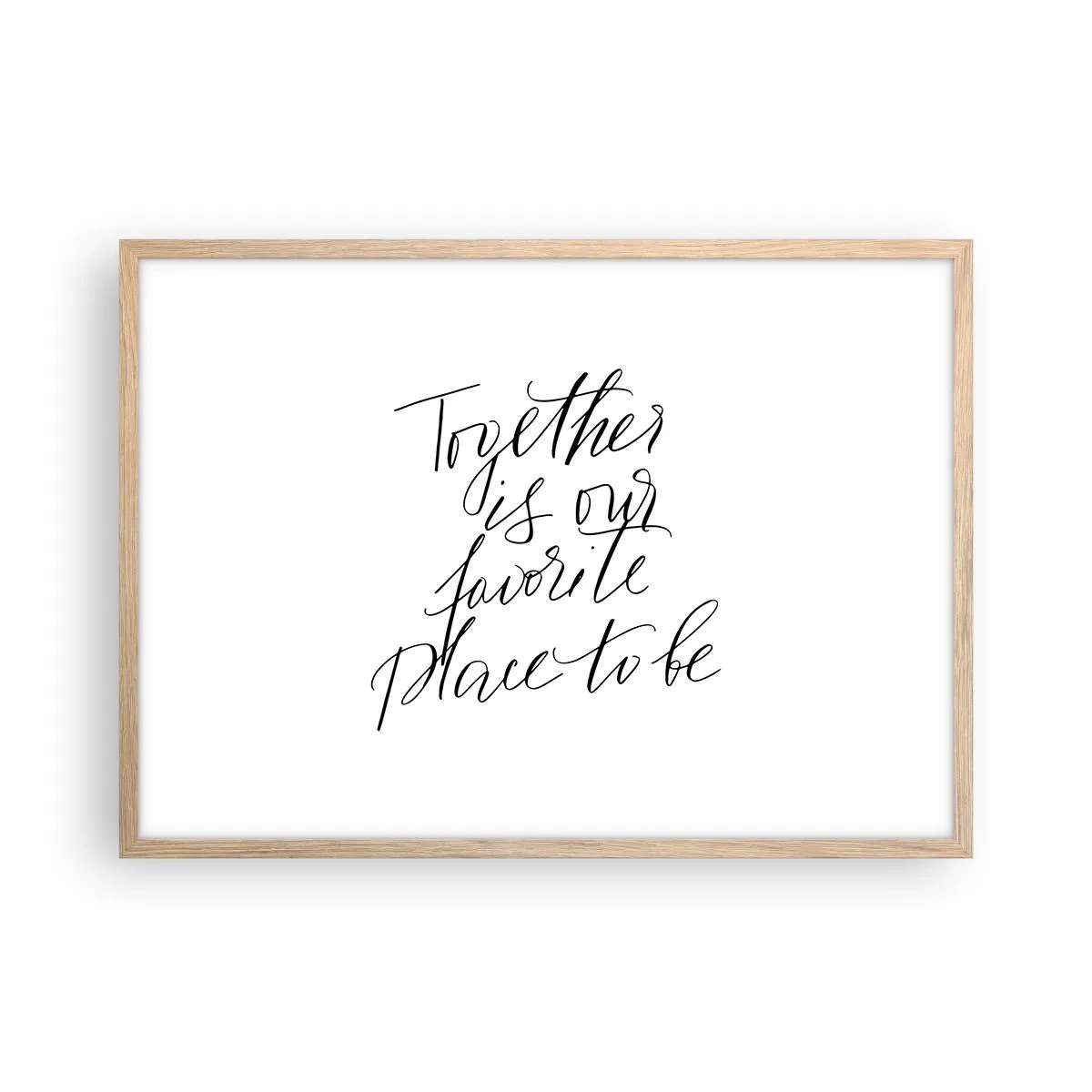 Poster in cornice rovere chiaro - Anche tu lo senti? - 70x50 cm