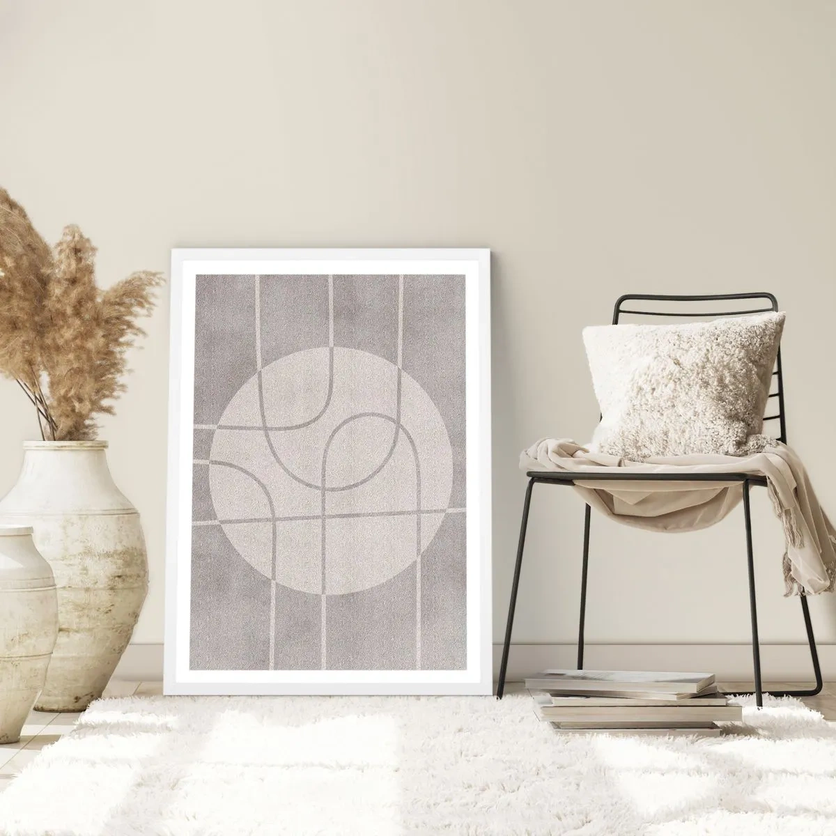 Poster in cornice bianca - Tondo e dritto - 70x100 cm