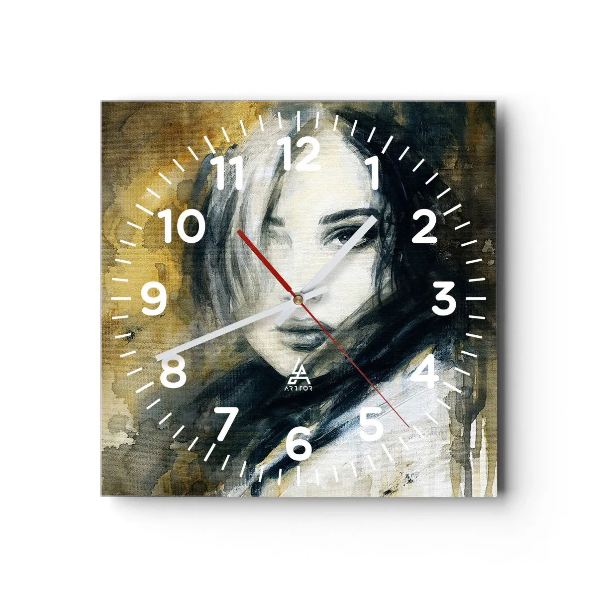 Orologio da parete - Orologio in Vetro - Più innocente o sensuale? - 30x30 cm