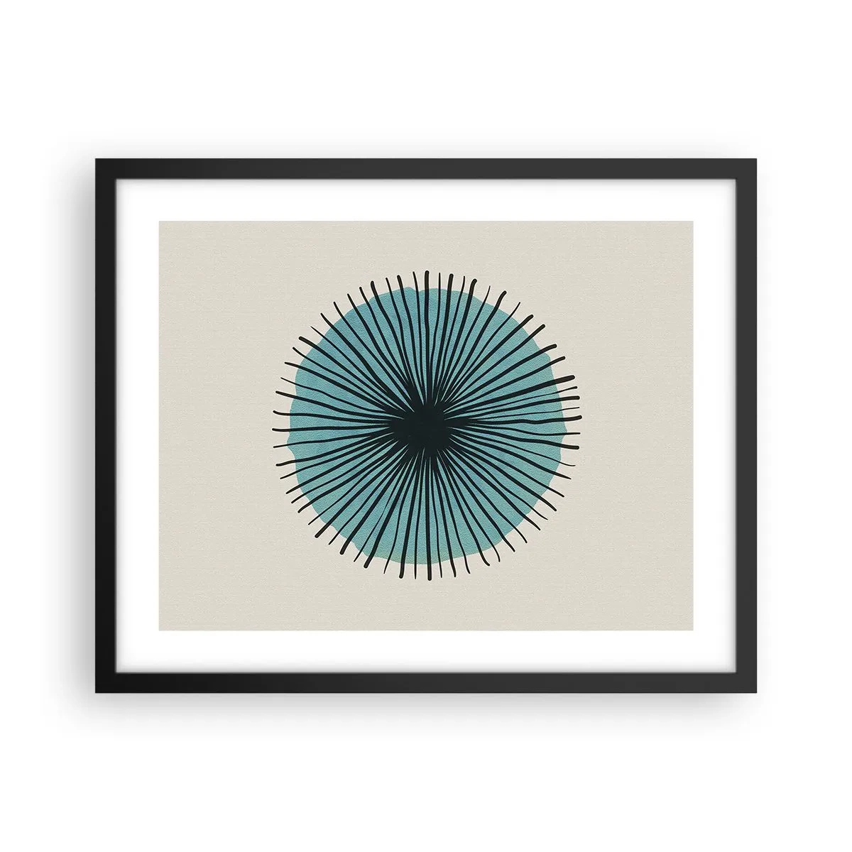 Poster in cornice nera - Radiosamente nel blu - 50x40 cm
