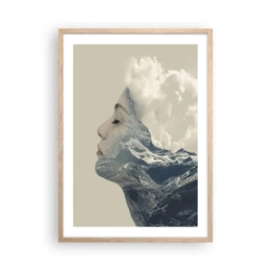 Poster in cornice rovere chiaro - La bellezza degli elementi - 50x70 cm