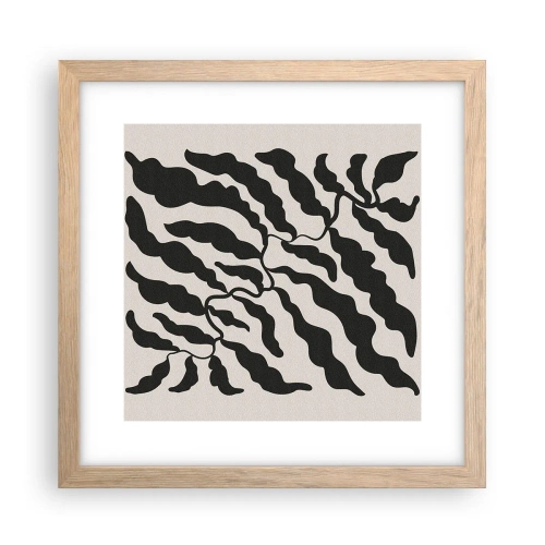 Poster in cornice rovere chiaro - La natura del quadrato - 30x30 cm