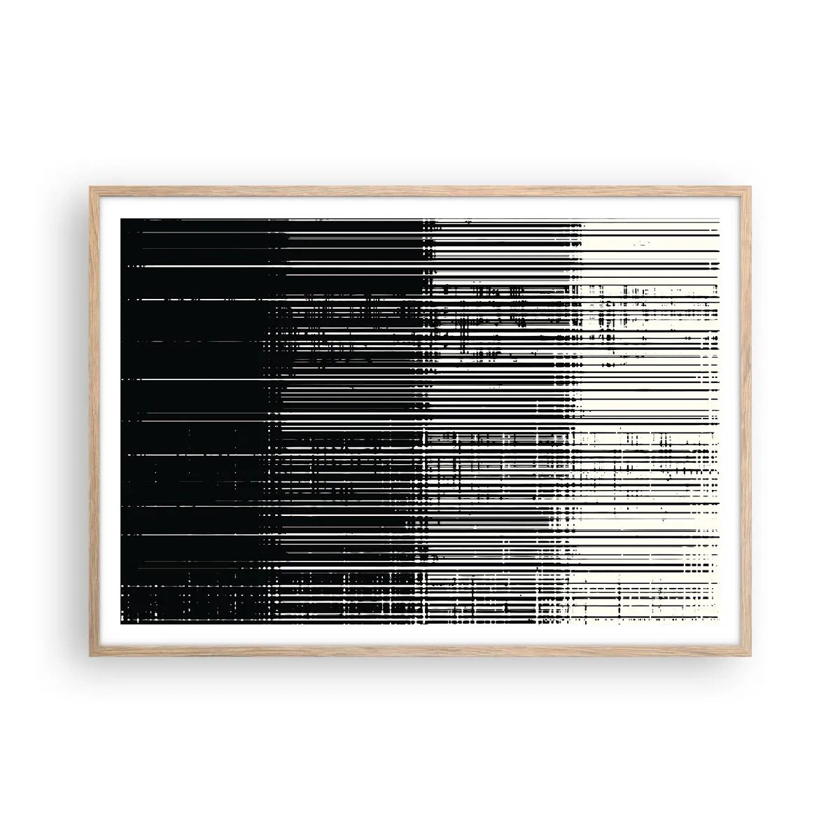 Poster in cornice rovere chiaro - Onde e vibrazioni - 100x70 cm