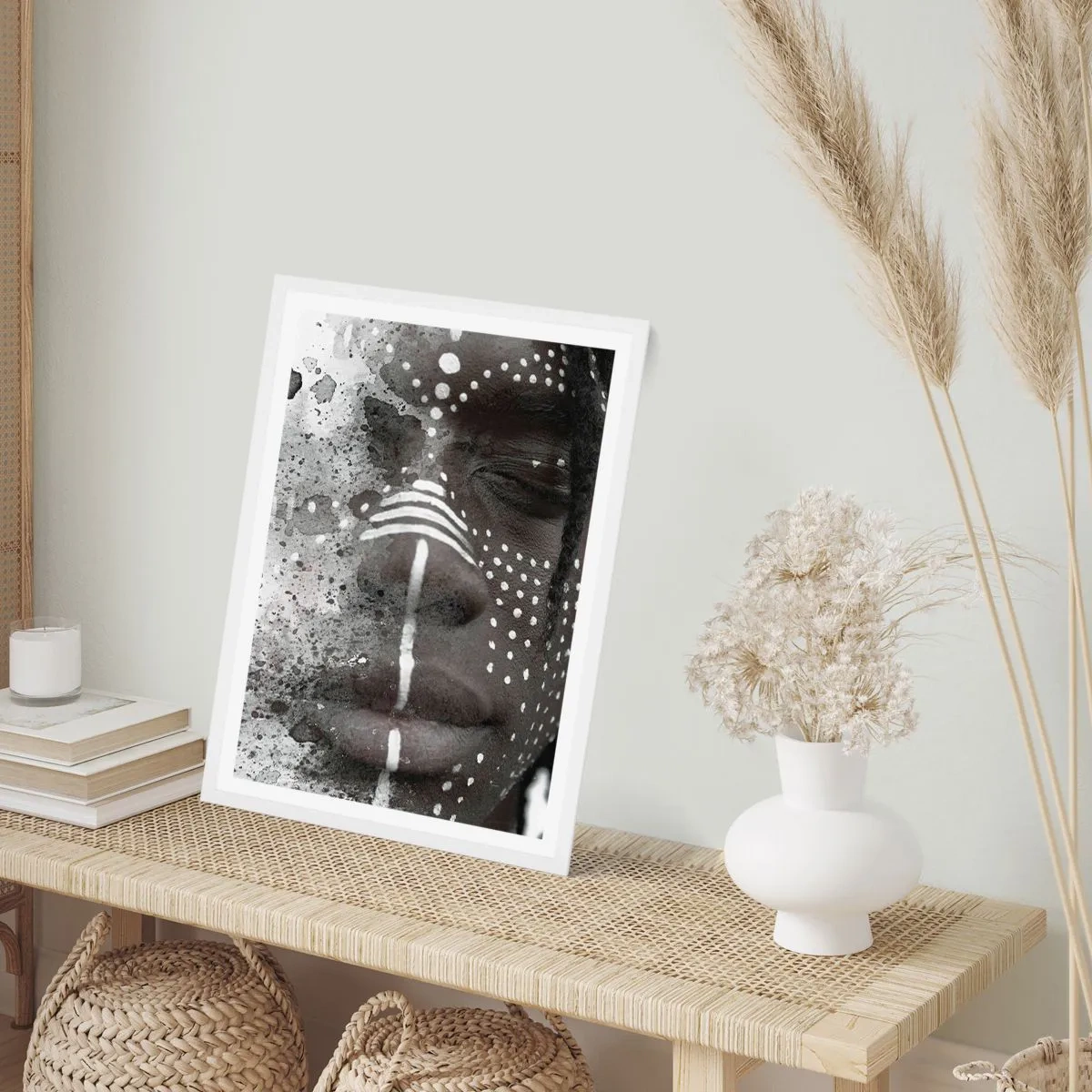 Poster in cornice bianca - Scopri lo spirito primordiale - 50x70 cm