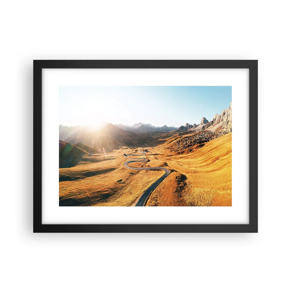 Poster in cornice nera - Nella valle dorata - 40x30 cm