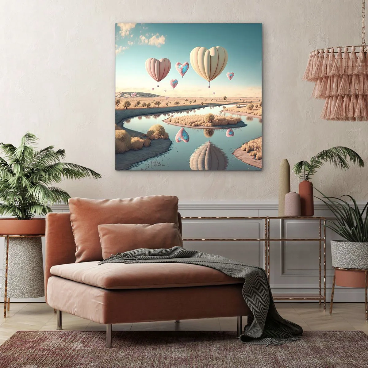 Quadro su tela - Stampe su Tela - L'amore permette di volare - 60x60 cm