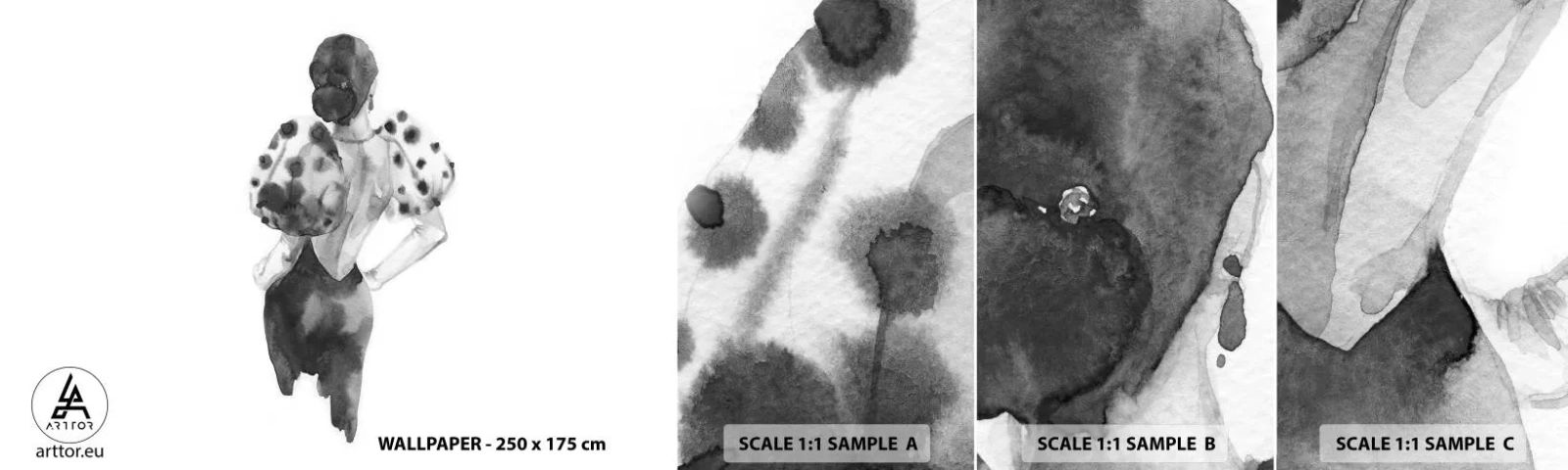 Campione di Fotomurale Adesivo Deluxe Sticker - è passata accanto - Donna, Moda, Modello - 100x30 cm