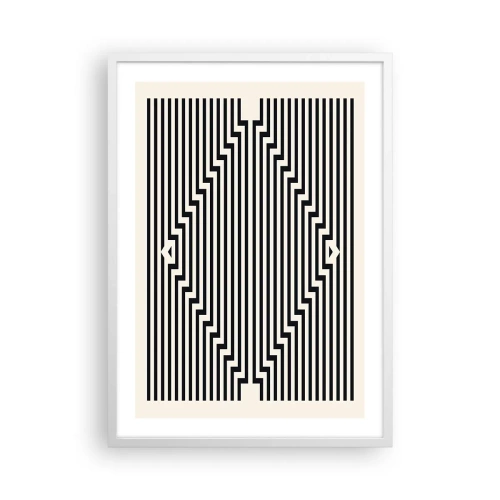 Poster in cornice bianca - Illusione geometrica - 50x70 cm