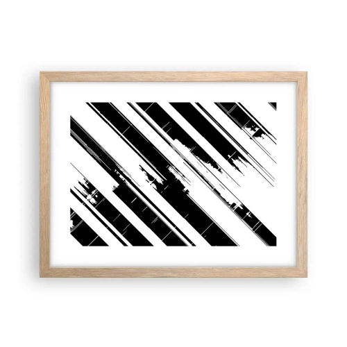 Poster in cornice rovere chiaro - Composizione intensa e dinamica - 40x30 cm