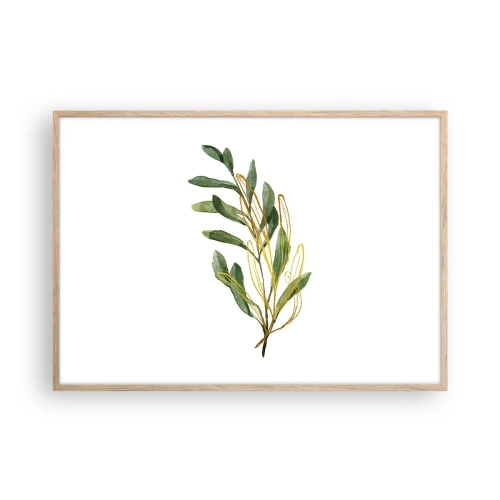 Poster in cornice rovere chiaro - Tutto ciò che è buono - 100x70 cm