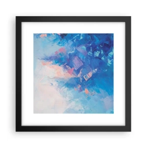 Poster in cornice nera - Astrazione invernale - 30x30 cm