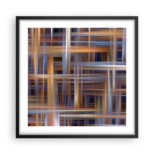 Poster in cornice nera - Tessute con la luce - 50x50 cm