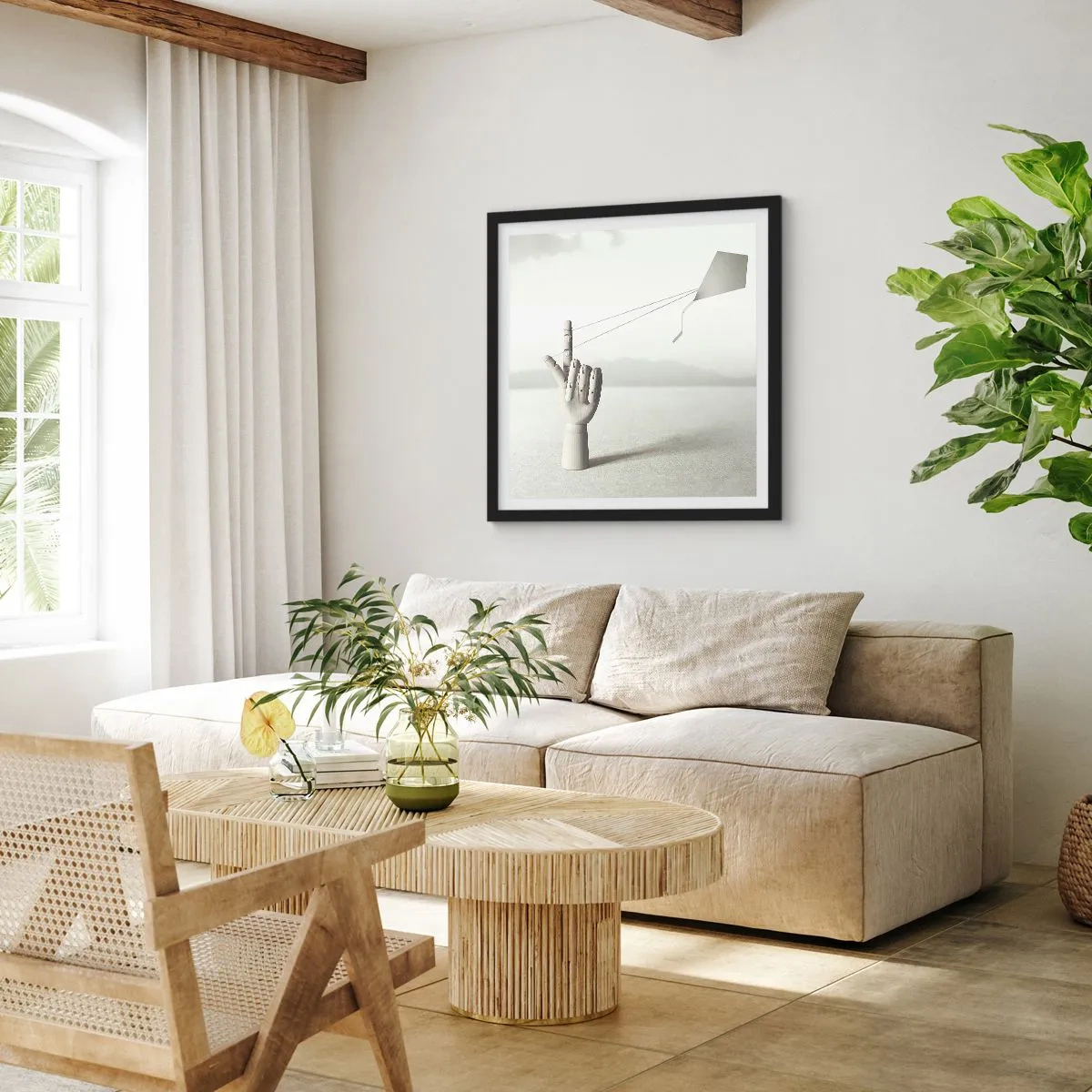 Poster in cornice nera - Prova di forza - 60x60 cm