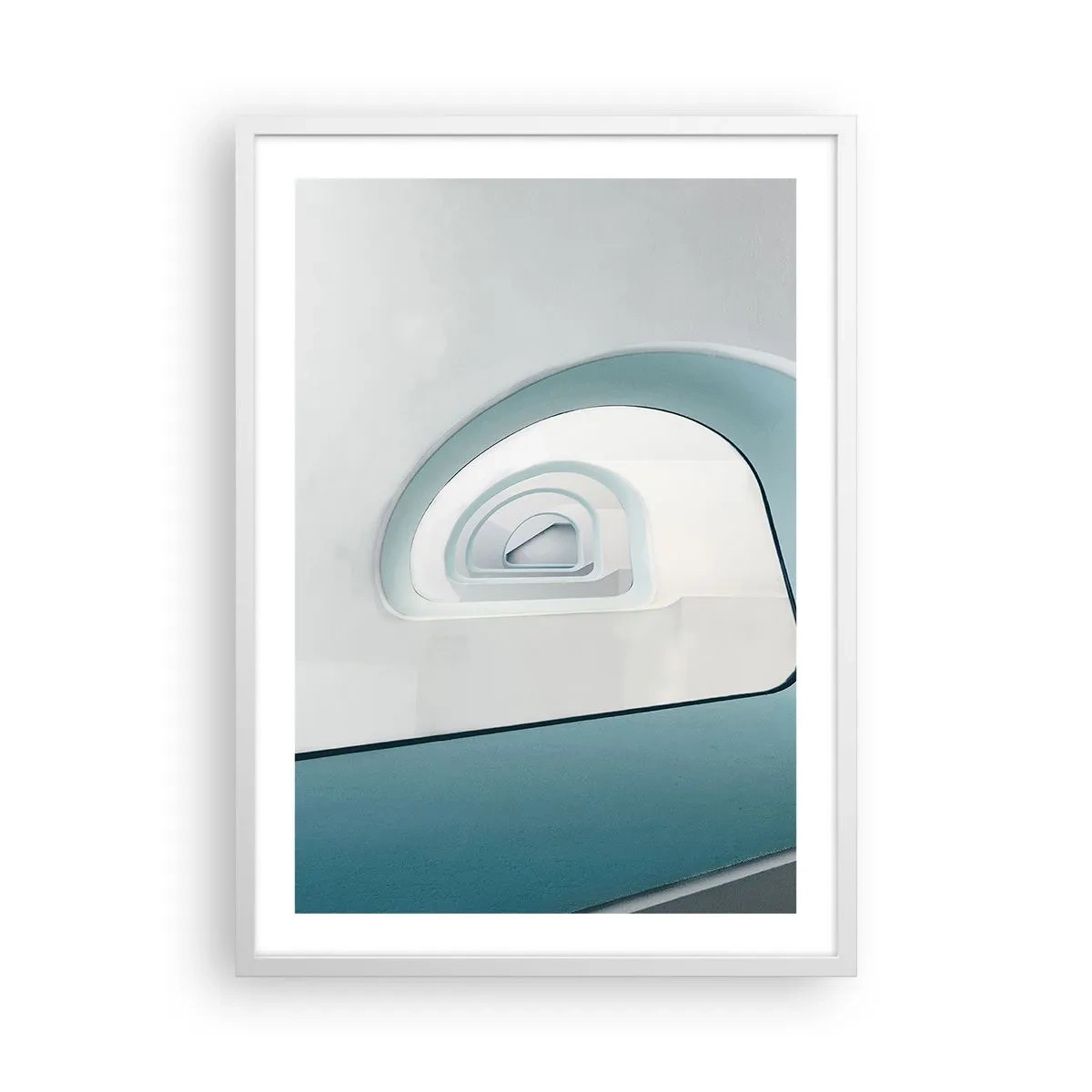 Poster in cornice bianca - Blu fino in fondo - 50x70 cm