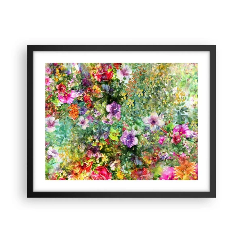 Poster in cornice nera - Perdersi nei fiori - 50x40 cm