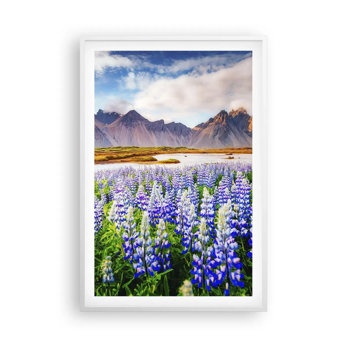 Poster in cornice bianca - Forza e asprezza accanto alla mitezza - 61x91 cm