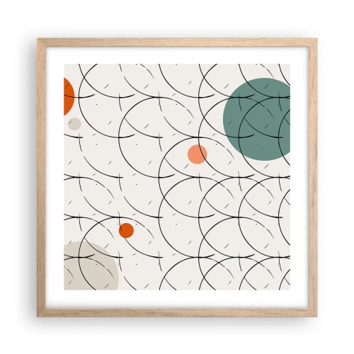 Poster in cornice rovere chiaro - Nello spirito della pop-art - 50x50 cm