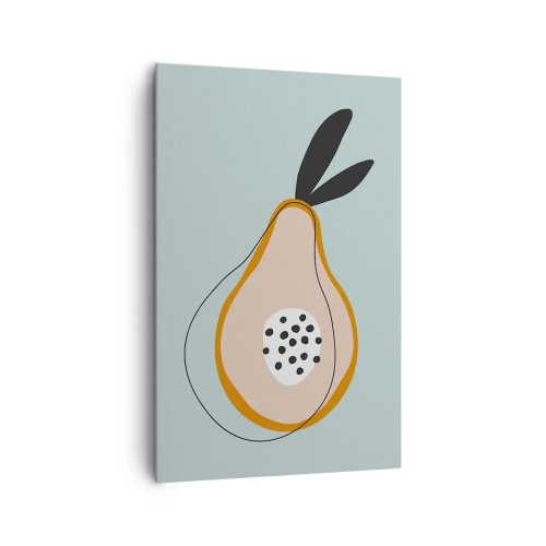 Quadro su tela - Stampe su Tela - Pera astratta su sfondo chiaro - 80x120cm - Penetrare la natura delle cose - Decorazione murale moderna per soggiorno e camera da letto ARTTOR