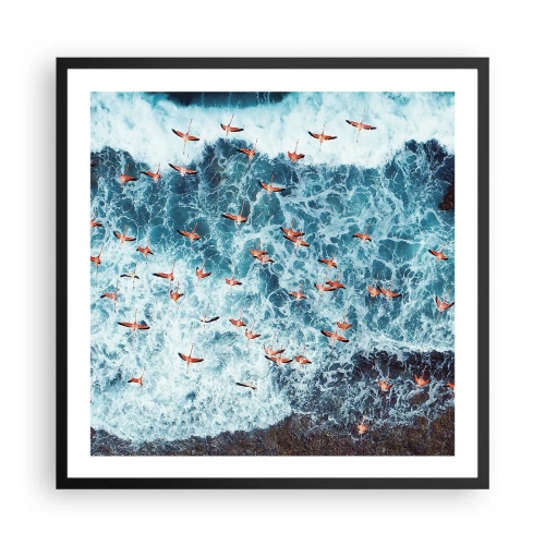 Poster in cornice nera - Parata sotto il mare - 60x60 cm