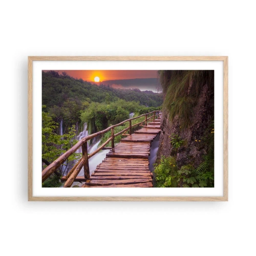 Poster in cornice rovere chiaro - Una bellezza incredibile - 70x50 cm