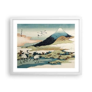 Poster in cornice bianca - Nello spirito giapponese - 50x40 cm
