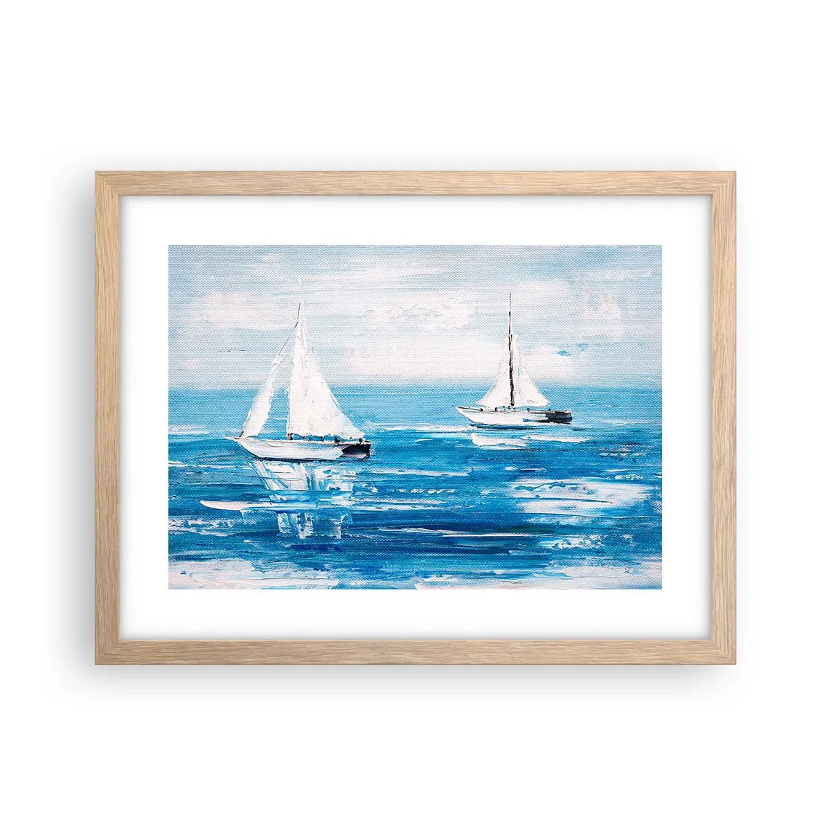 Poster in cornice rovere chiaro - Con un amico al fianco - 40x30 cm