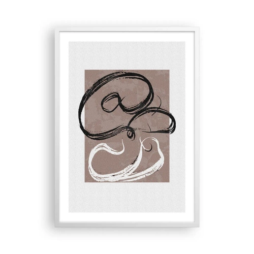 Poster in cornice bianca - Composizione: alla ricerca della pienezza - 50x70 cm