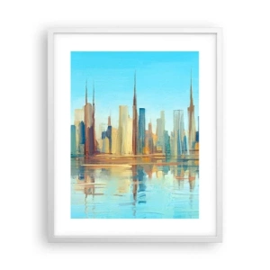 Poster in cornice bianca - Metropoli assolata - 40x50 cm
