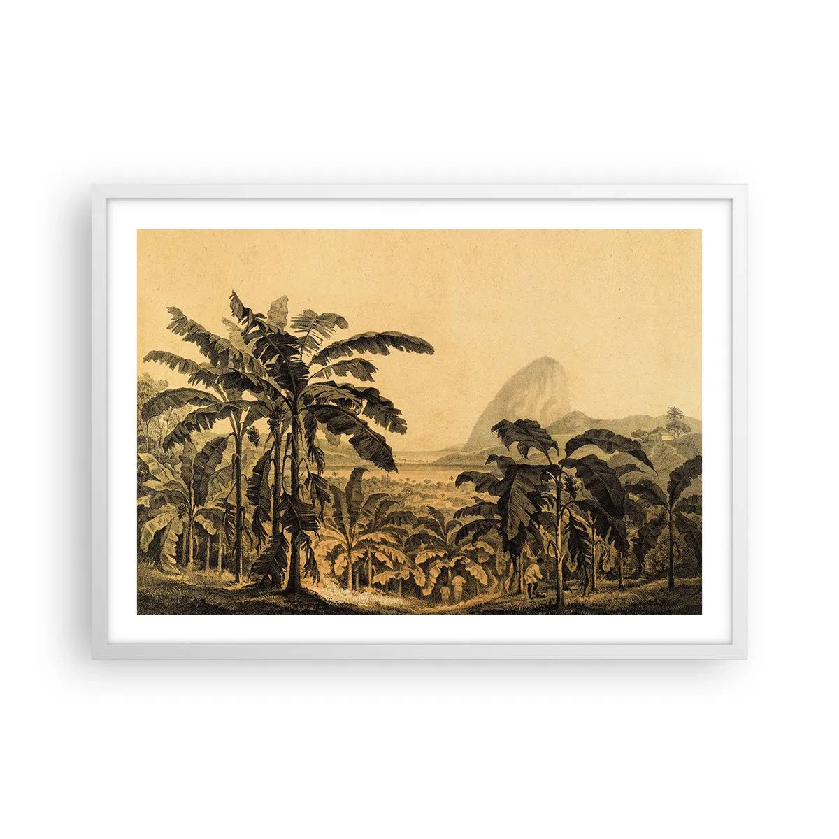 Poster in cornice bianca - Nel clima coloniale - 70x50 cm