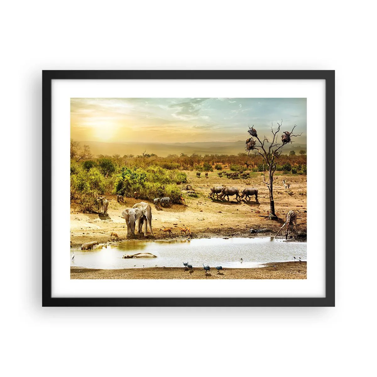 Poster in cornice nera - "Un fiume usciva da Eden…" - 50x40 cm
