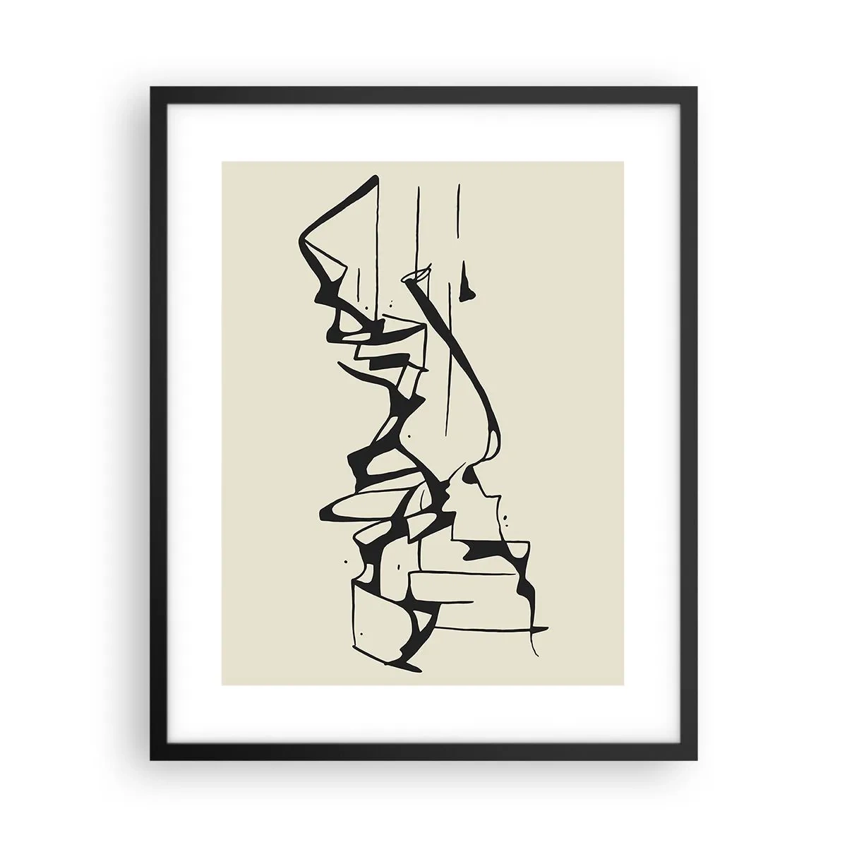 Poster in cornice nera - Forse è un paesaggio - 40x50 cm