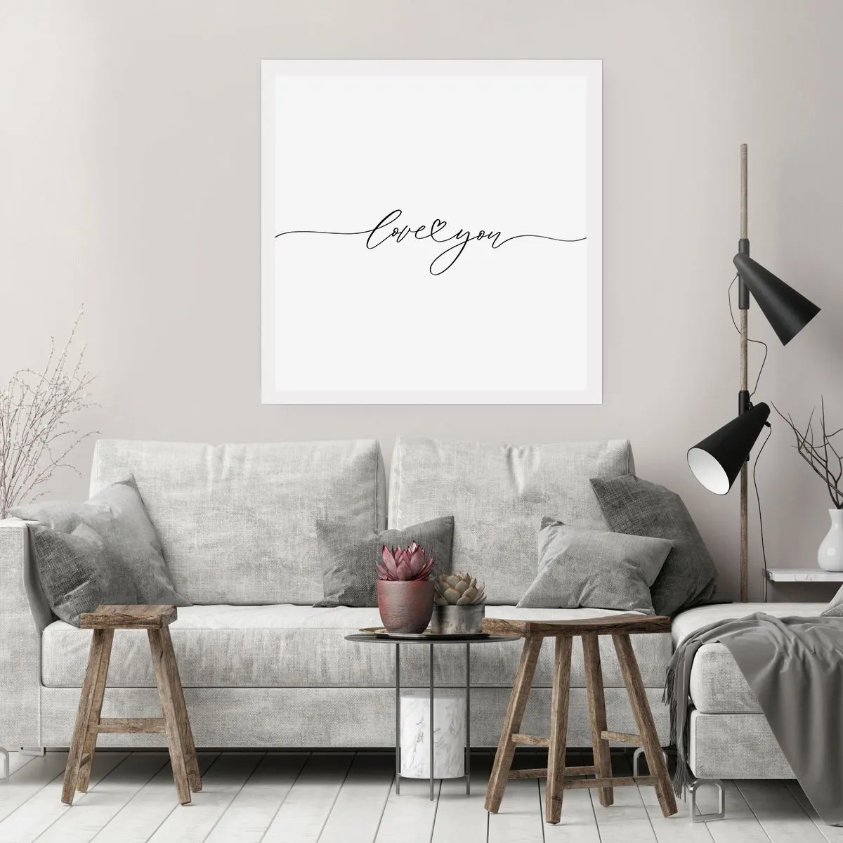 Poster - Bianco e nero - 60x60 cm