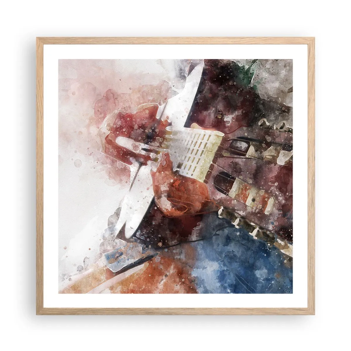 Poster in cornice rovere chiaro - E tu che ne pensi? - 60x60 cm