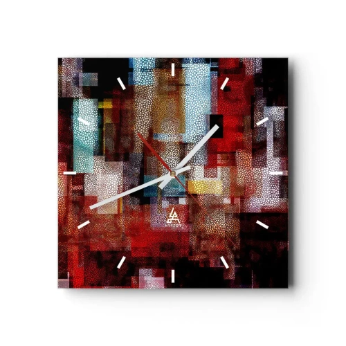 Orologio da parete - Orologio in Vetro - Confusione aggrovigliata - 40x40 cm