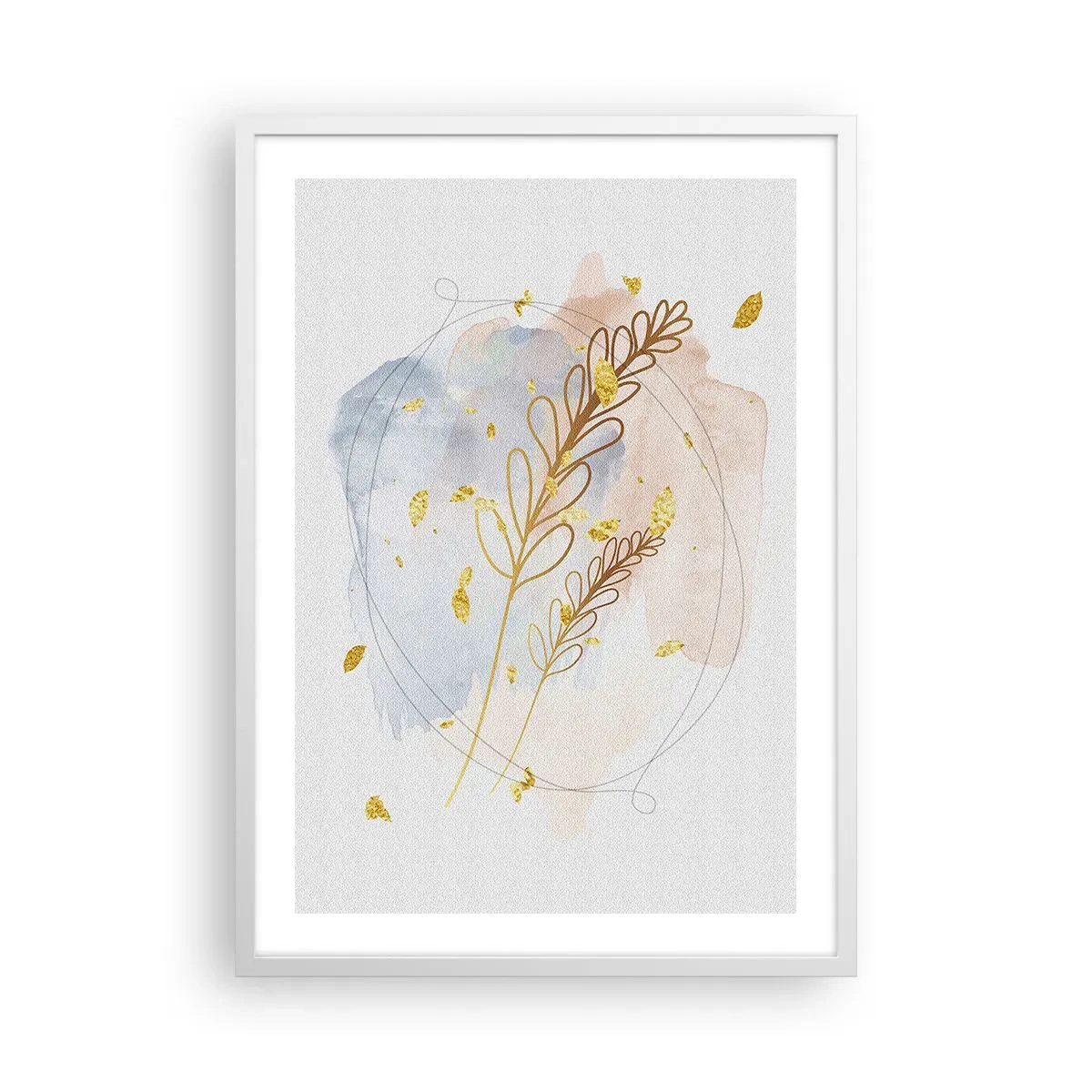 Poster in cornice bianca - Soffio d'oro - 50x70 cm