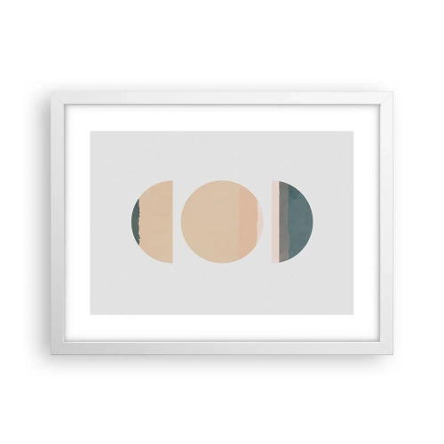 Poster in cornice bianca - Un cerchio dopo l'altro - 40x30 cm