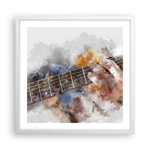 Poster in cornice bianca - Poesia tra le corde - 50x50 cm