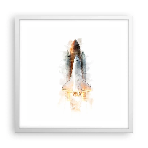Poster in cornice bianca - La partenza degli esploratori - 50x50 cm